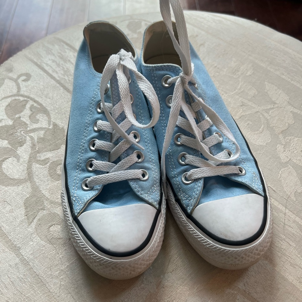 Light blue converse sneakers